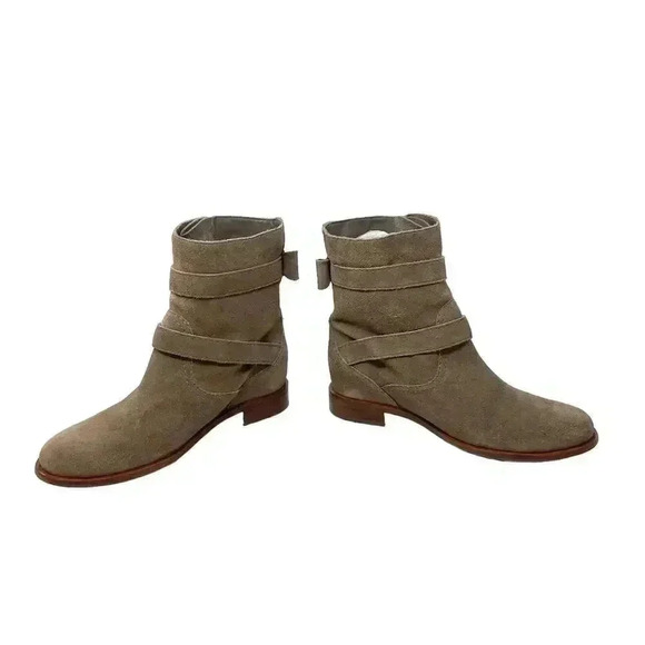 Kate Spade Sabina Suede Buckle Boot - Moto - Biker - Tan - Size 8 - Picture 5 of 8